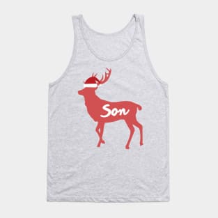 Son Boy Reindeer Family Group Christmas Eve Matching Tank Top